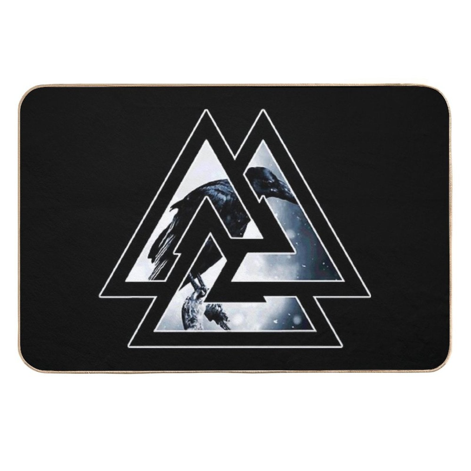 Valknut Knot Of Odin With Raven  Pet-Safe Bath Mat