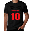 Kids 10th Birthday Racing Race Car - 10 Year Old Boys  Fade-proof Color T-Shirt