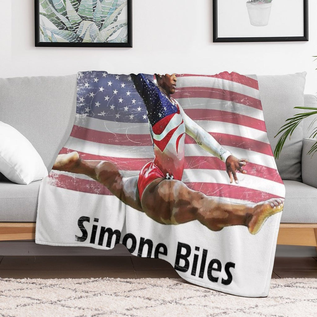 Simone Biles Versatility Throw Blanket