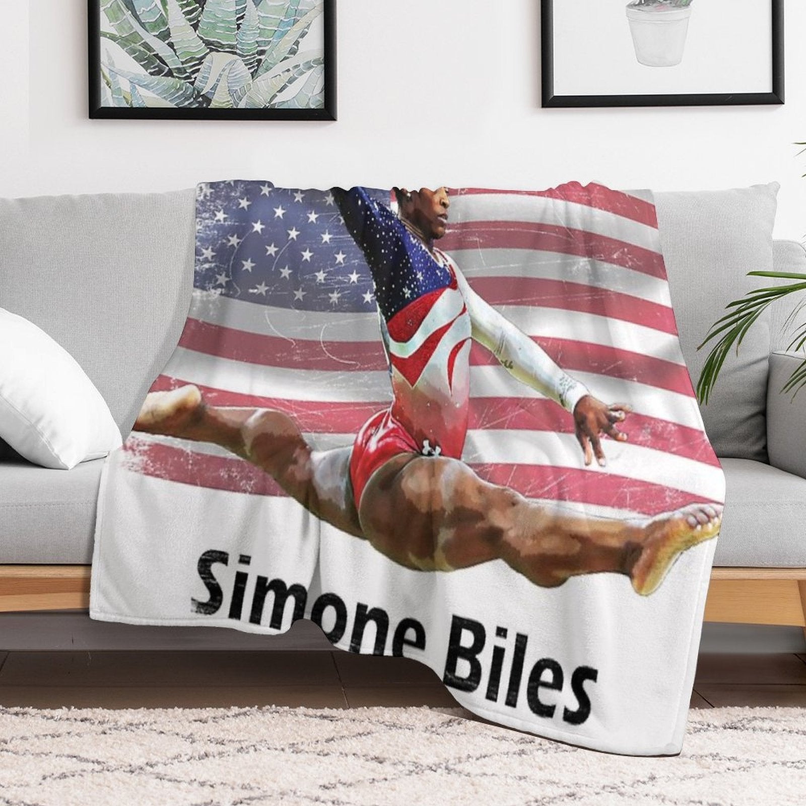 Simone Biles Versatility Throw Blanket
