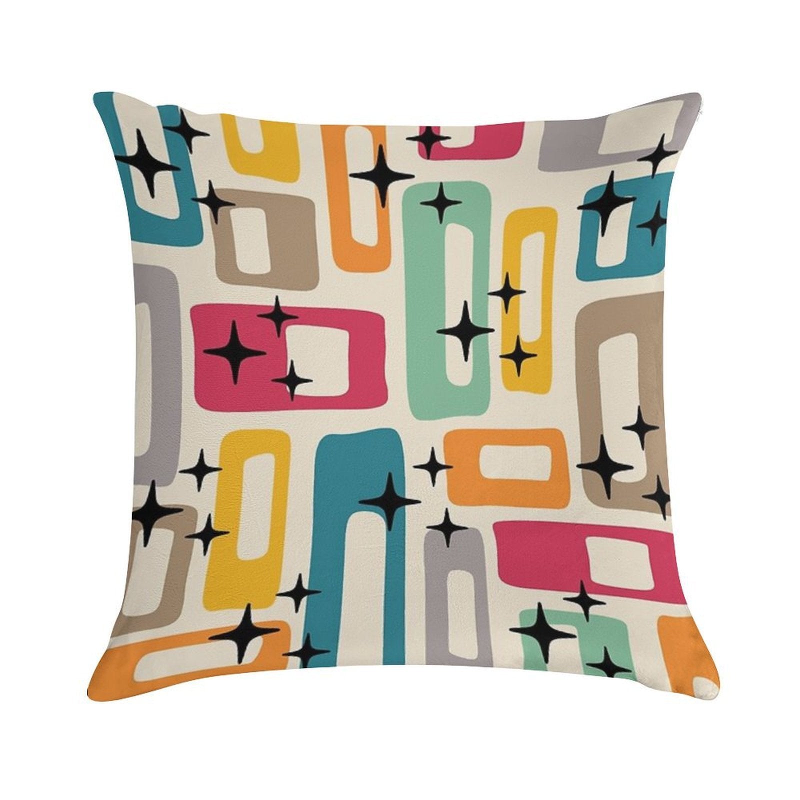 Retro Mid Century Modern Abstract Pattern 154 Soft Home Decor Throw Pillow