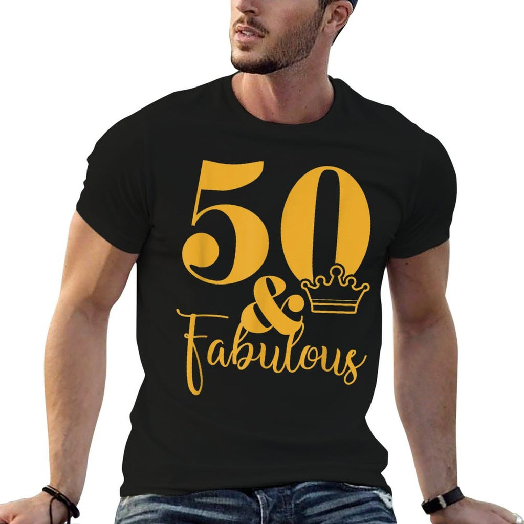 50 And Fabulous 50th Birthday Party Crown  Odor-resistant T-Shirt