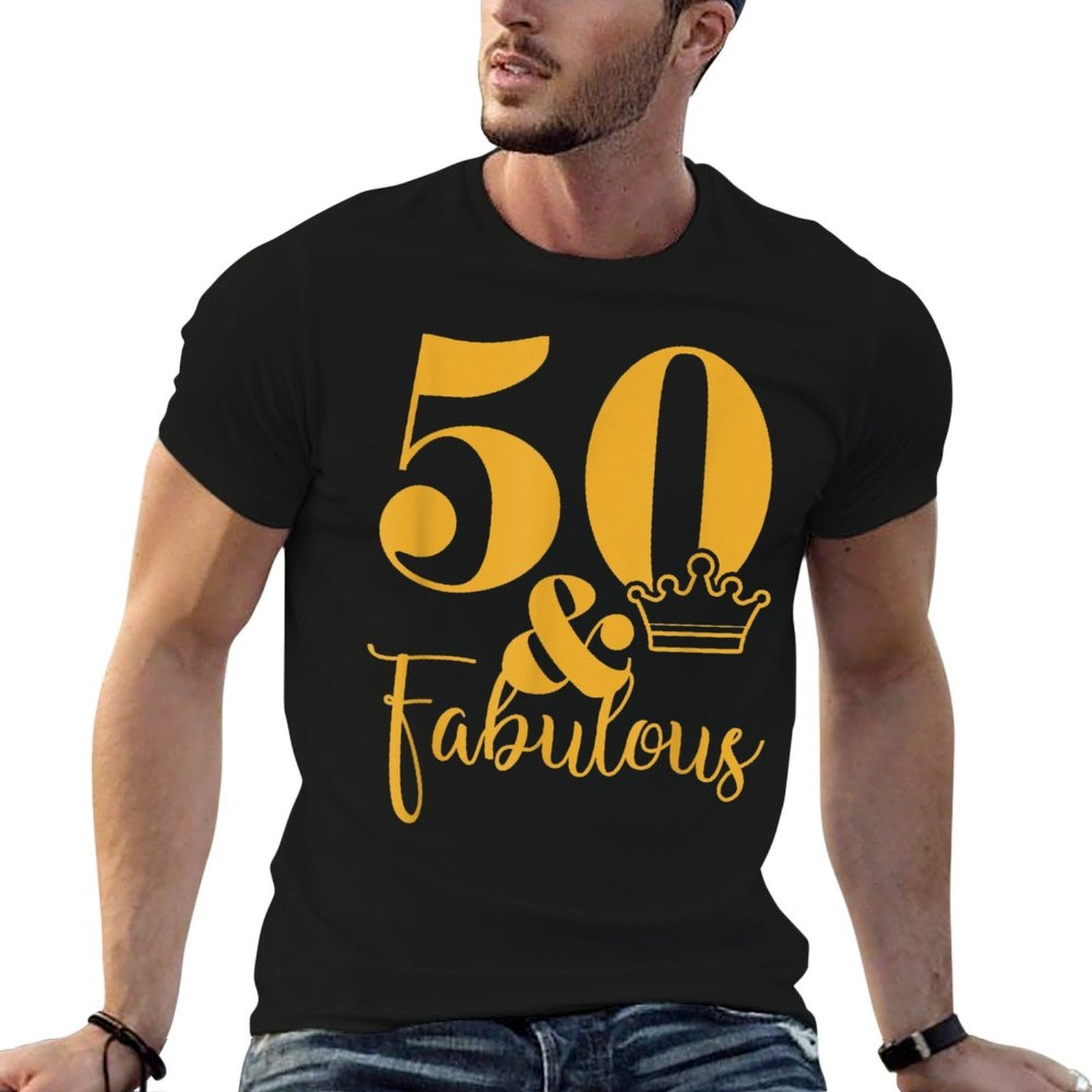 50 And Fabulous 50th Birthday Party Crown  Odor-resistant T-Shirt