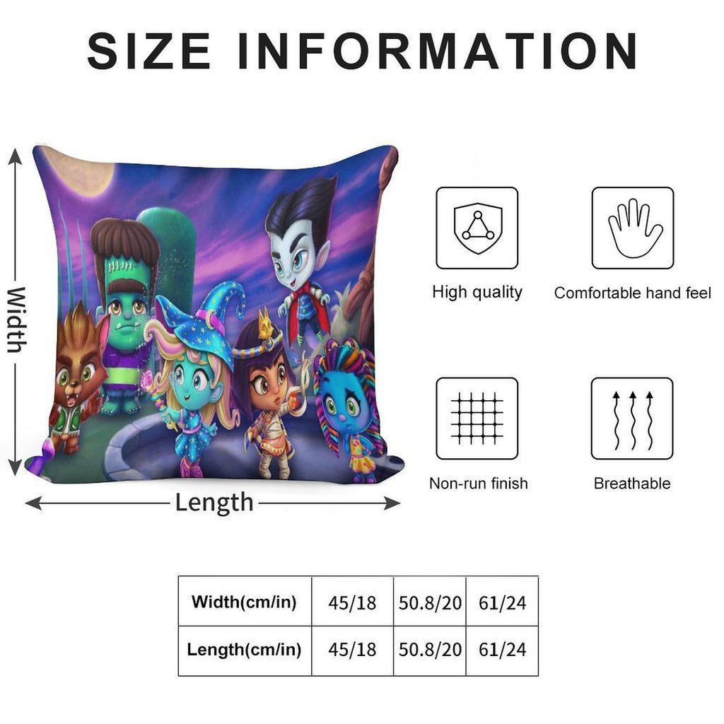 Super Monsters Soft Reinforced Edging Throw Pillow