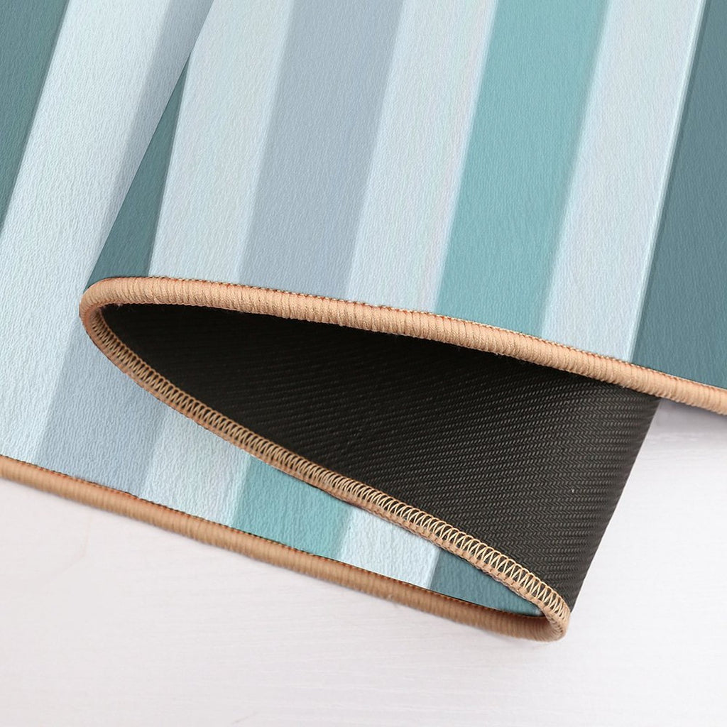 Color Block Lines V  Easy To Clean Bath Mat