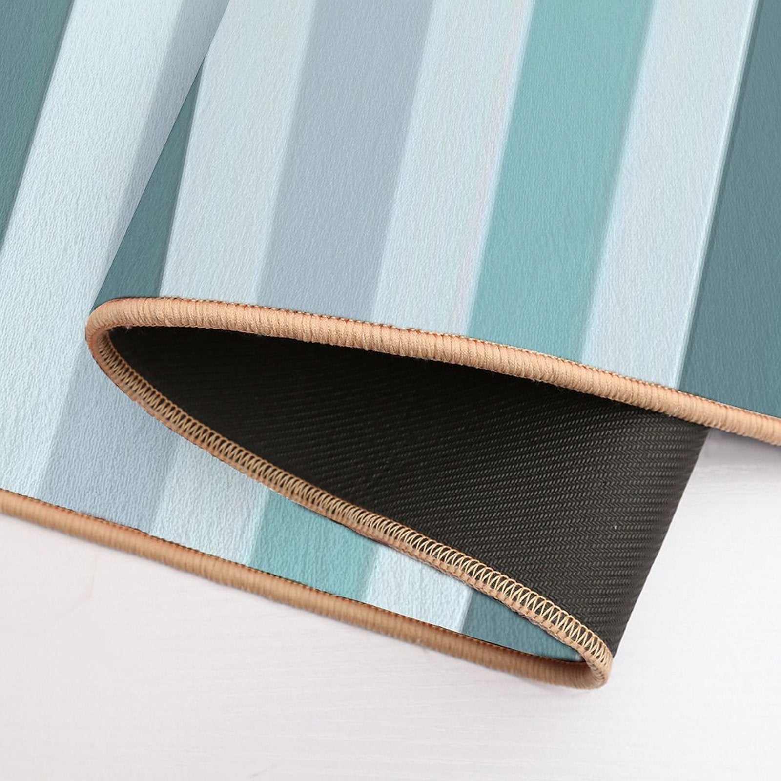 Color Block Lines V  Easy To Clean Bath Mat