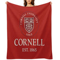 Cornell University T-Shirt Featuring Official Big Red Logo Velvety-soft Throw Blanket