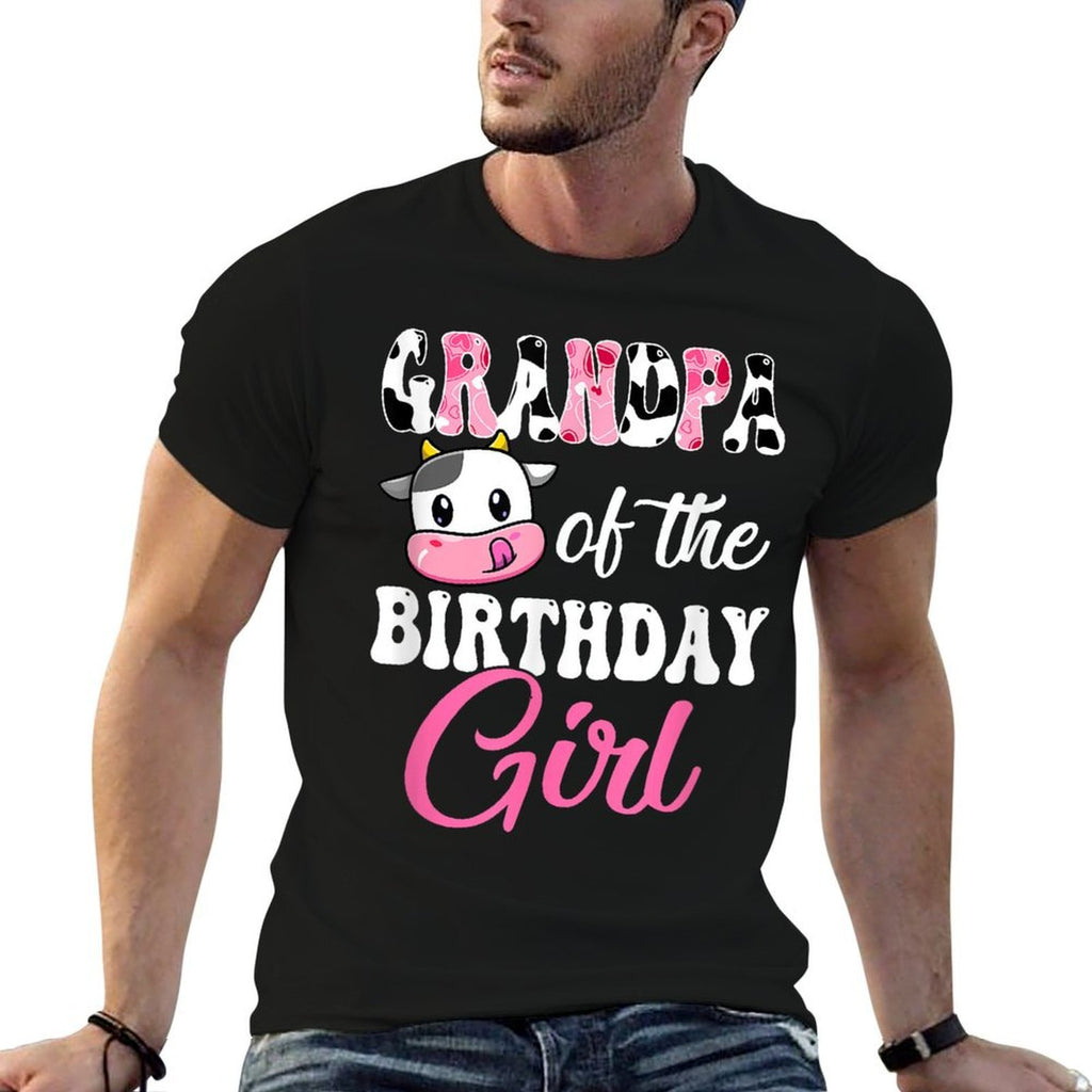 Grandpa Of The Birthday Girl Farm Cow 1St Birthday Girl  Affordable Price T-Shirt