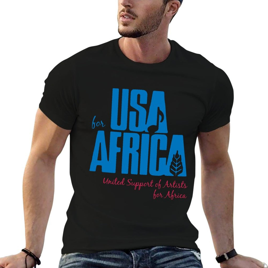 We Are The USA Support Africa  Fade-proof Color T-Shirt