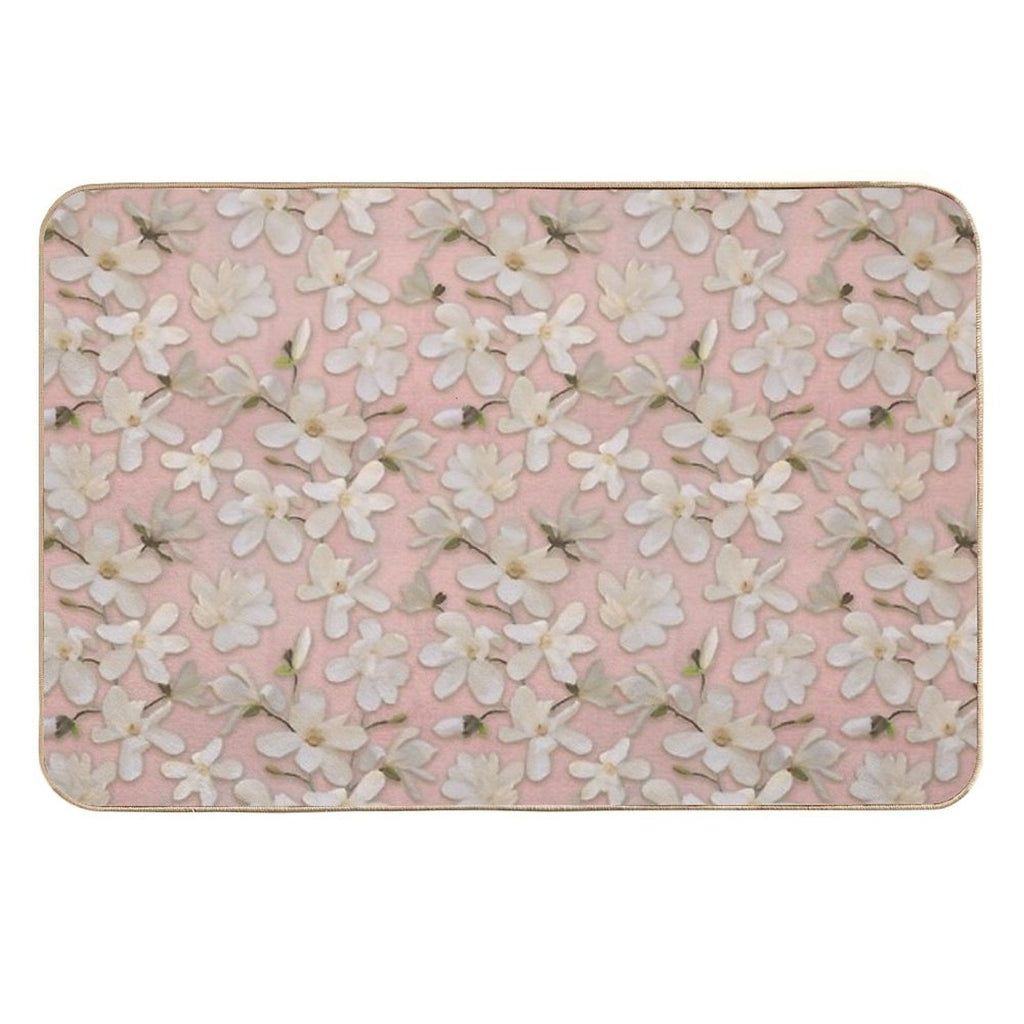 Magnolia Kobus Rose  Non-Slip Bath Mat