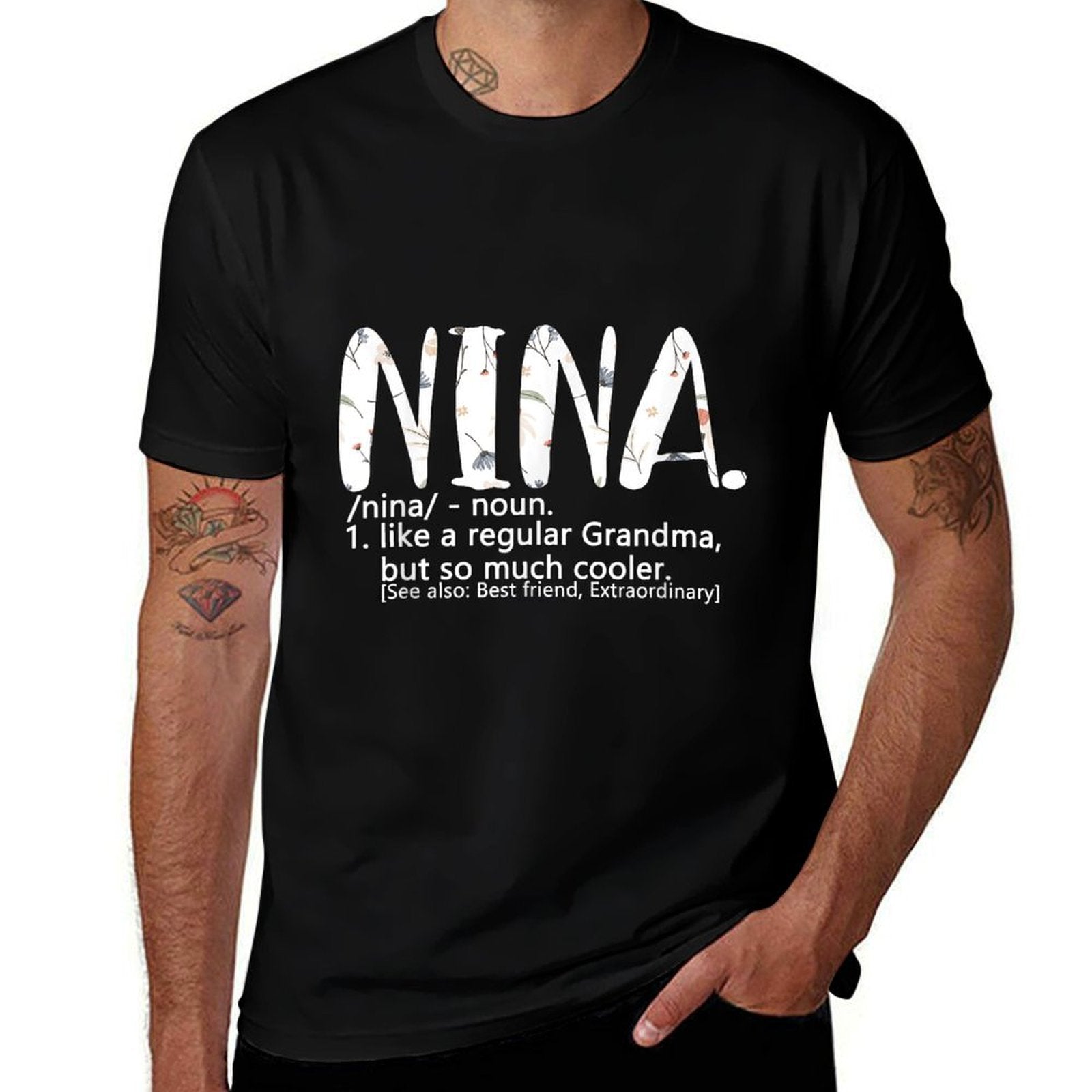 Nina Shirts for Women Mothers Day Idea Cute Grandma Nina  Lightweight T-Shirt