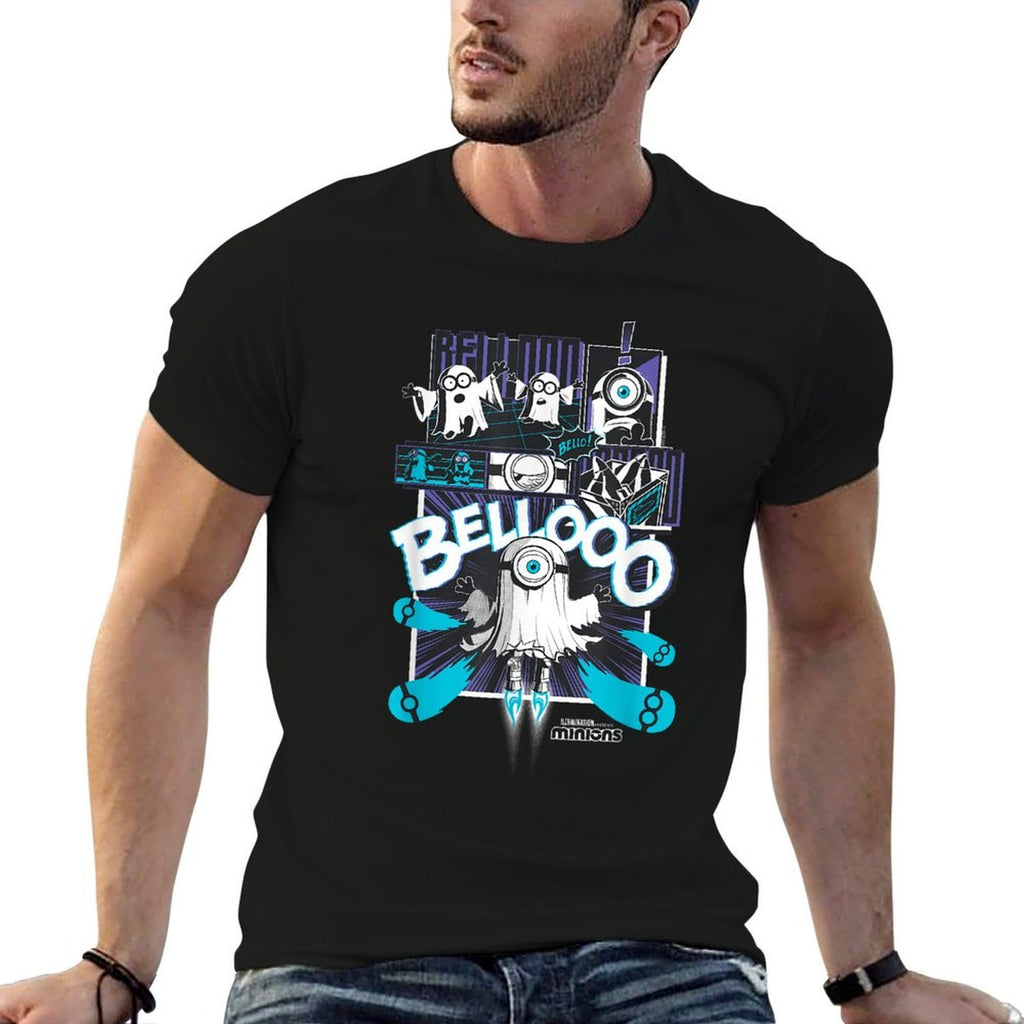 Minions Ghost Bello Halloween  Rolled Sleeves T-Shirt