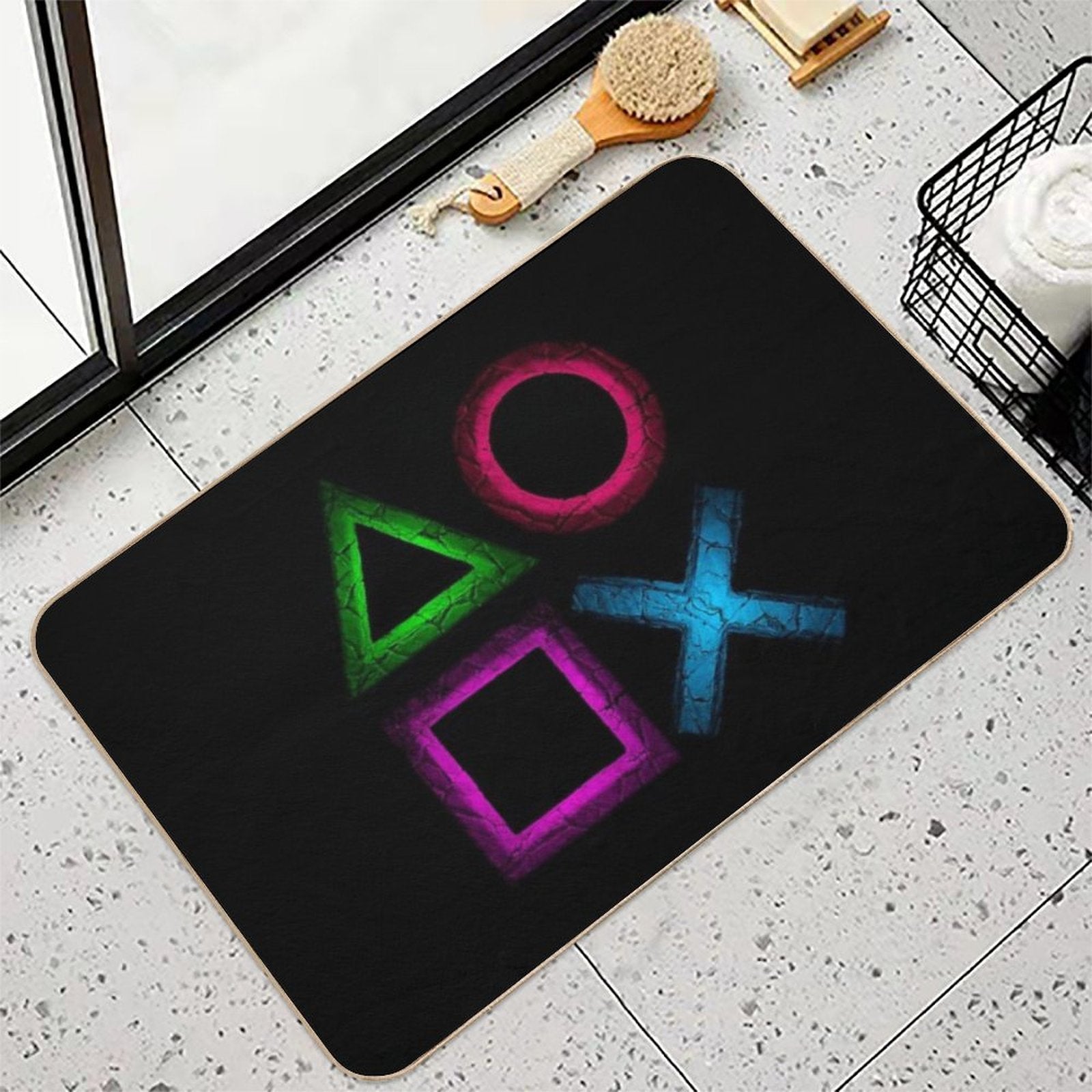 Buttons  Dirt-Trapping Bath Mat