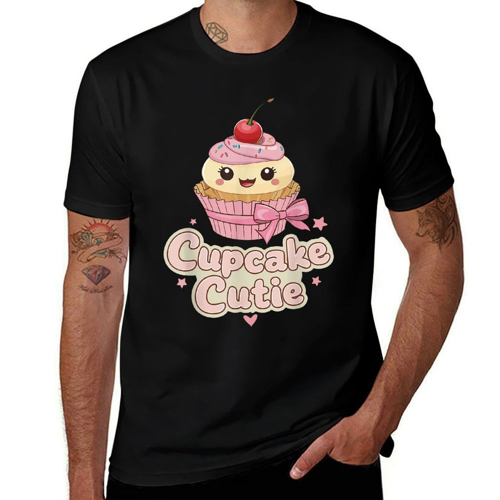 Kawaii Cupcake Cutie  Heathered Texture T-Shirt