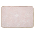 Trendy White Flowers Outlines Blush Pink Design  Eco-Friendly Bath Mat