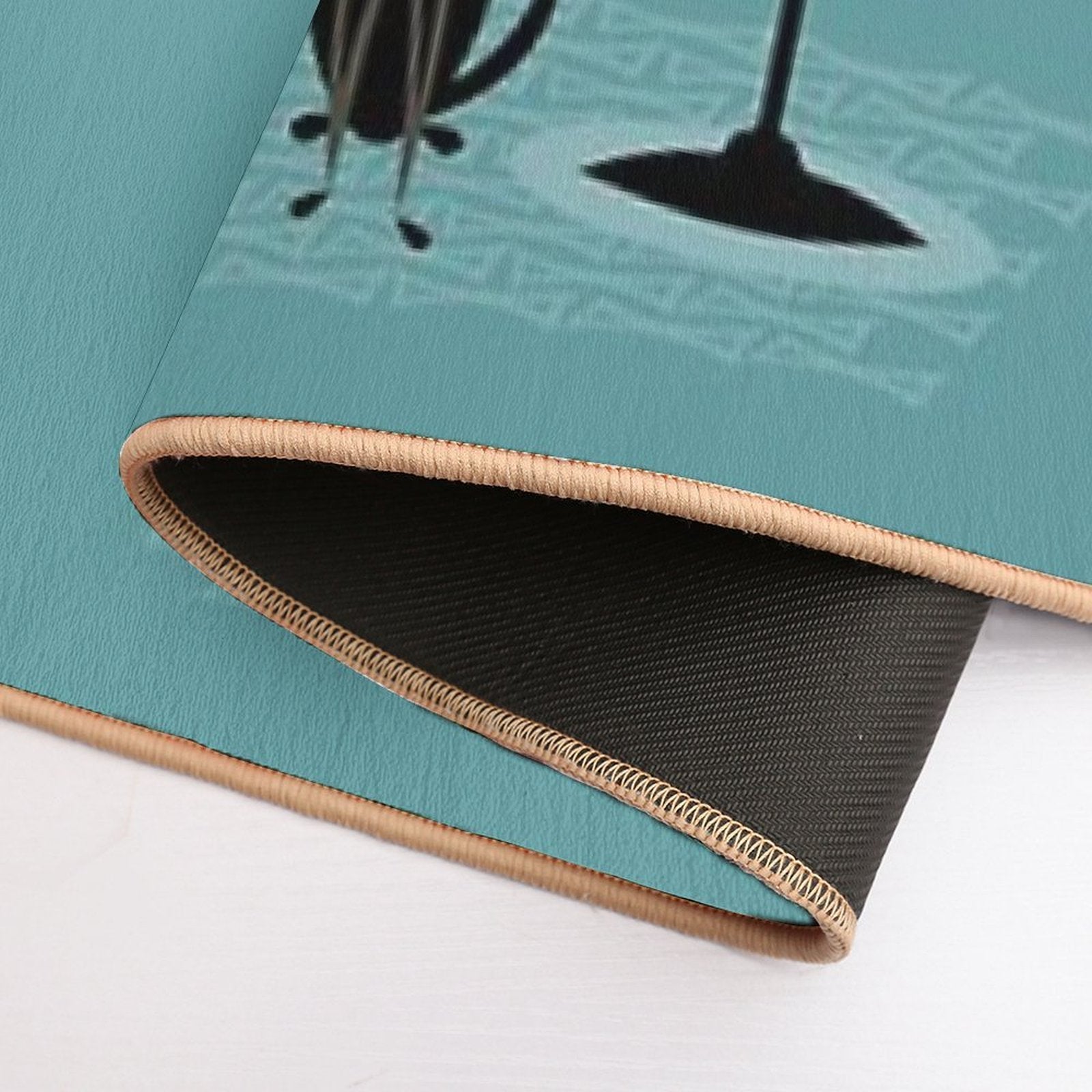 Mid Century Mischief  Cat Red-Handed II  Rapid-Drying Bath Mat