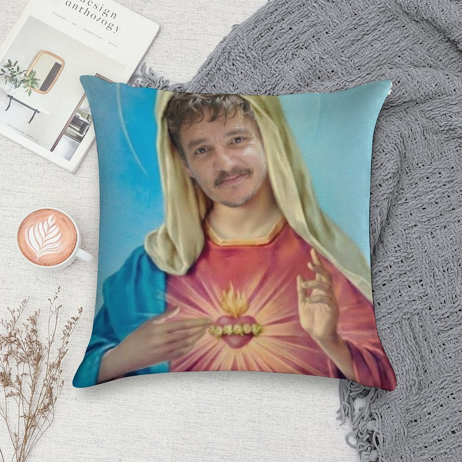 I Believe in Pedro Pascal Soft Bedroom Essential Throw Pillow