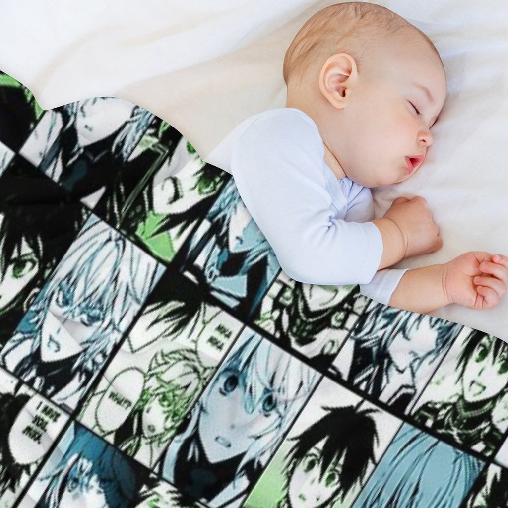 Mikaela X Yuichiro- Owari No Seraph Manga Collage Color Version Plush Throw Blanket
