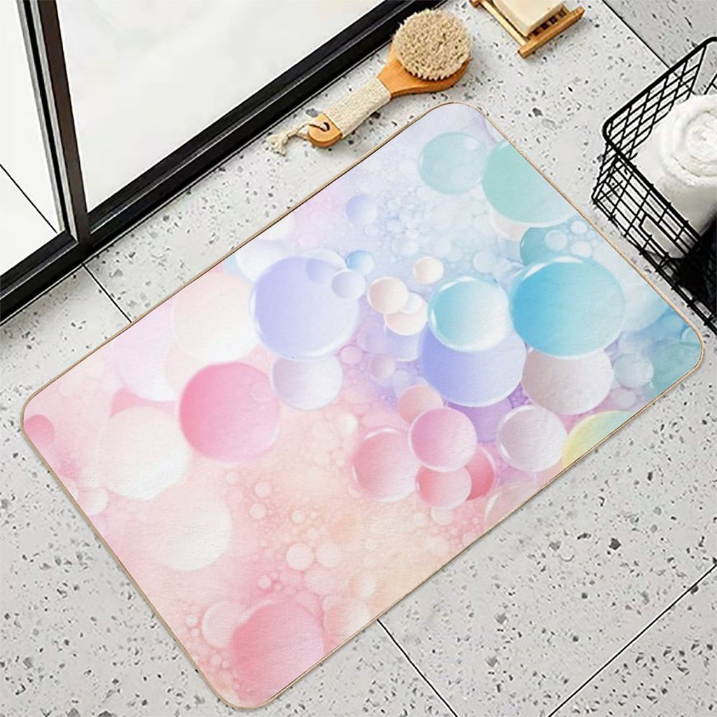 Bubbles. A Soft Background with A Pastel-colored Gradient. Fashion Color Trends. Soft Focus.  Rapid-Drying Bath Mat