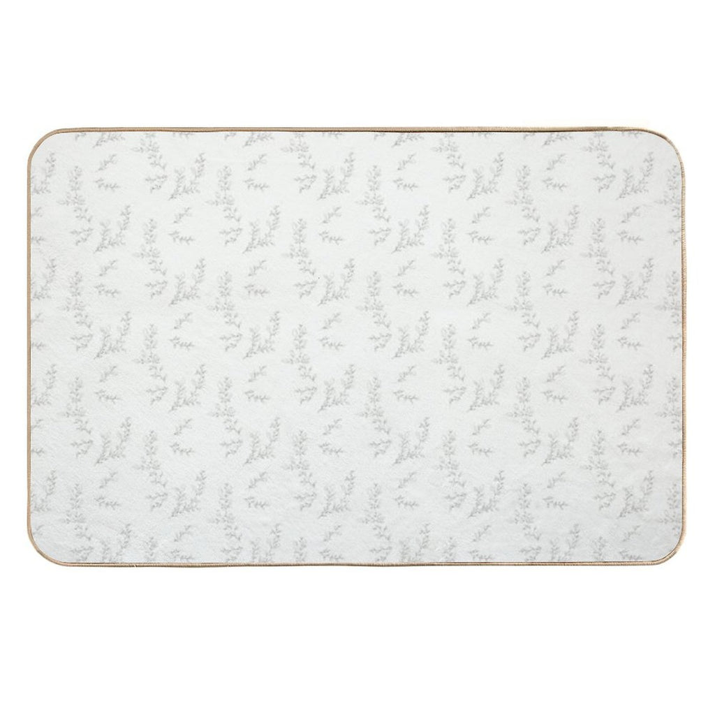 Minimalist Leaves Art  Toxin-Free Bath Mat