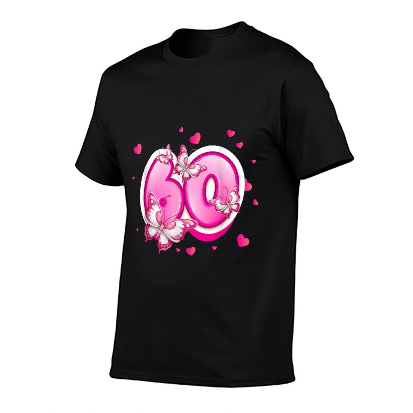 60th Birthday Cute Butterfly for 60 Years Old Girl Women  Easy-care T-Shirt