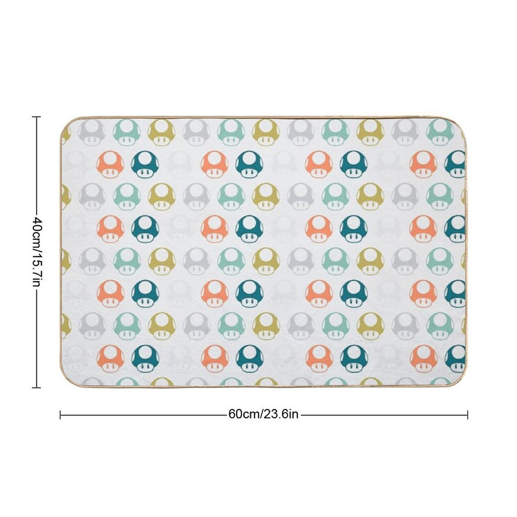 Mushrooms  Absorbent Bath Mat