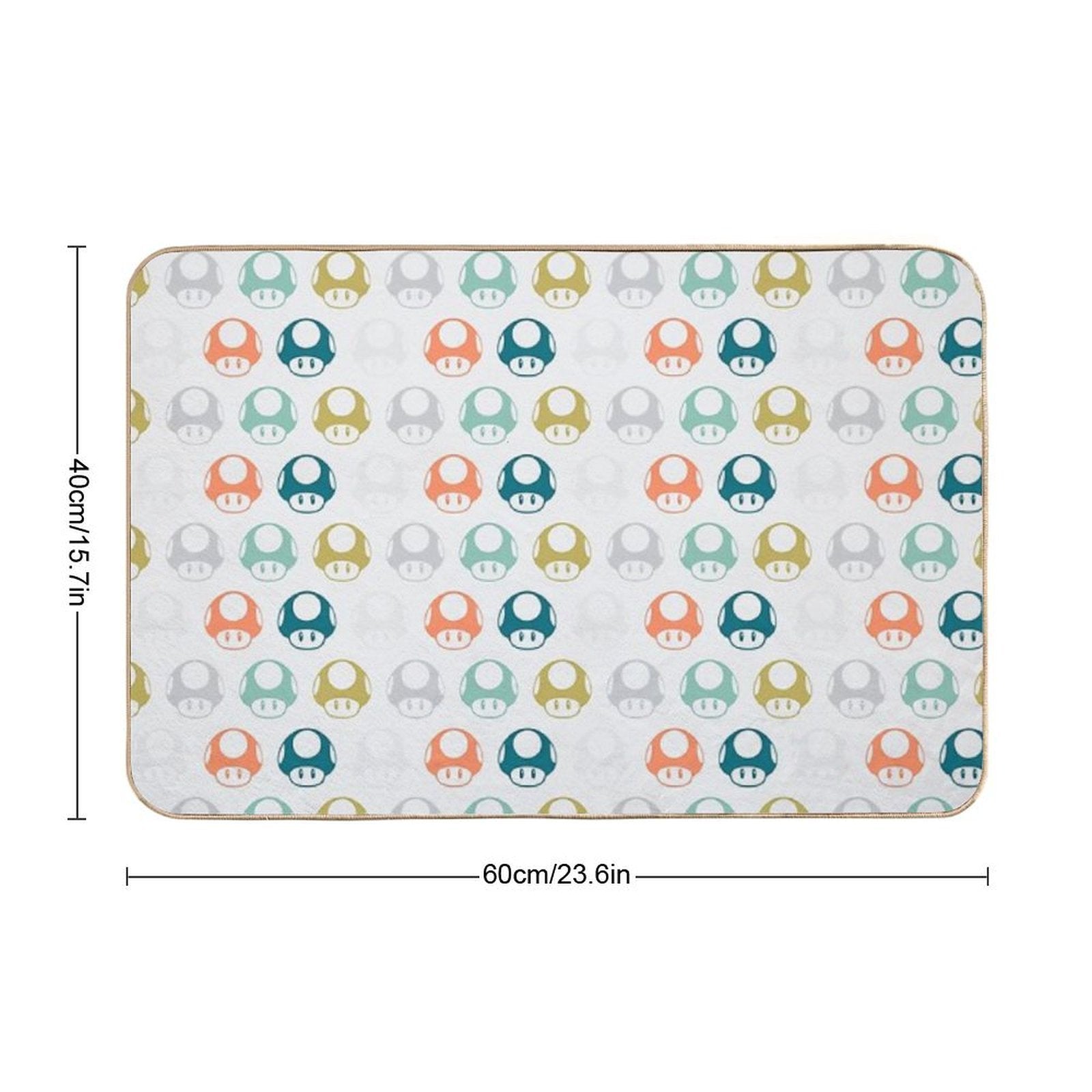Mushrooms  Absorbent Bath Mat