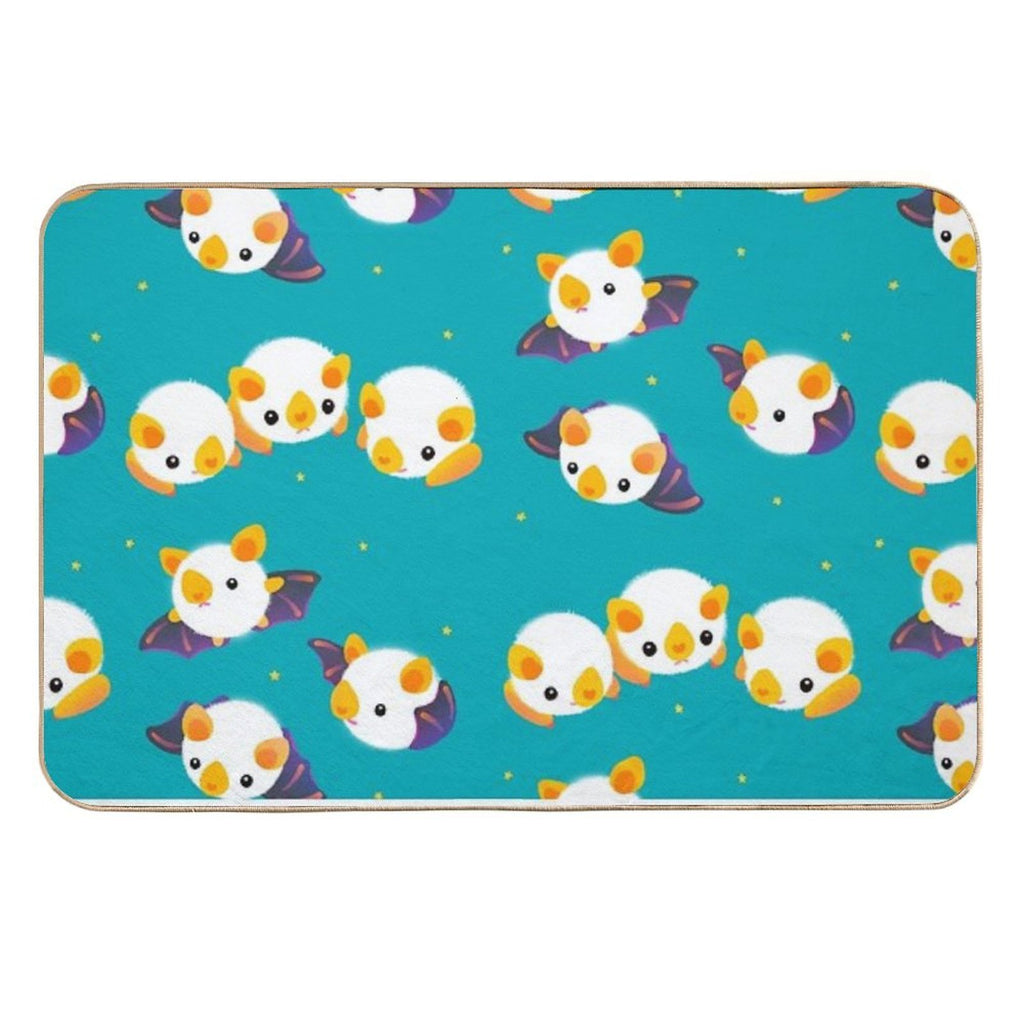 Honduran White Bat (Flying Mochi)  Stain-Proof Bath Mat
