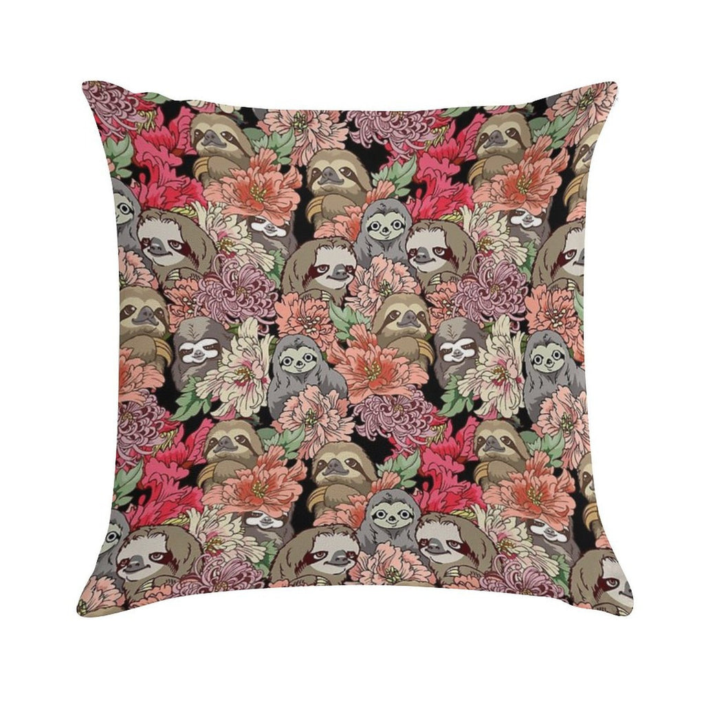 Because Sloths Soft Hidden Zipper Throw Pillow