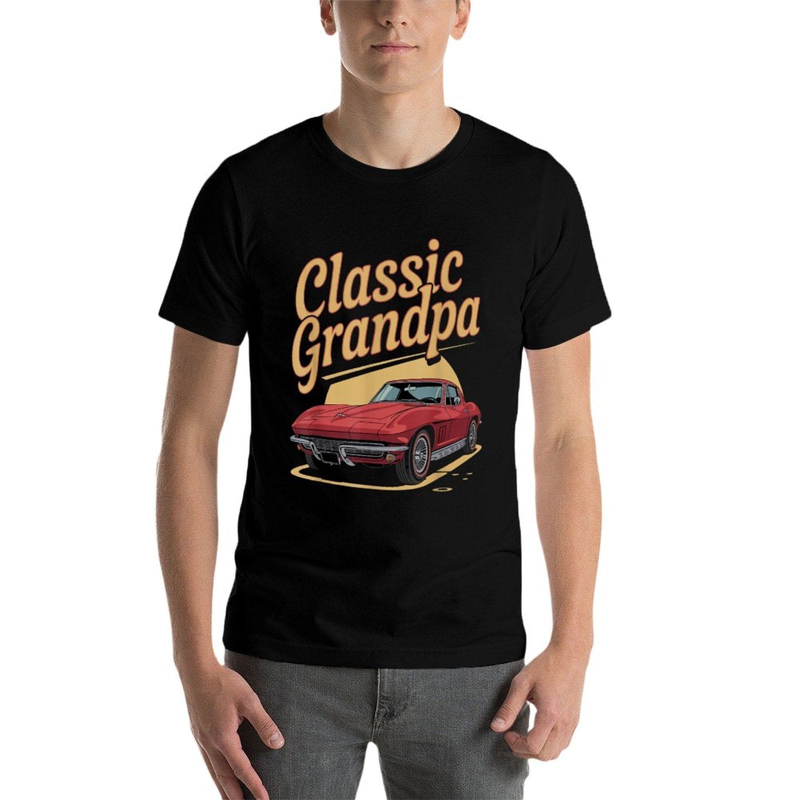 Classic Grandpa Car Enthusiast Funny Retro Auto Design Comfortable T-Shirt