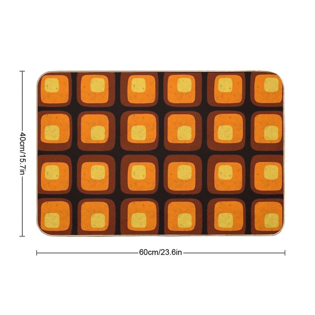 60s Retro Mod  Easy Maintenance Bath Mat