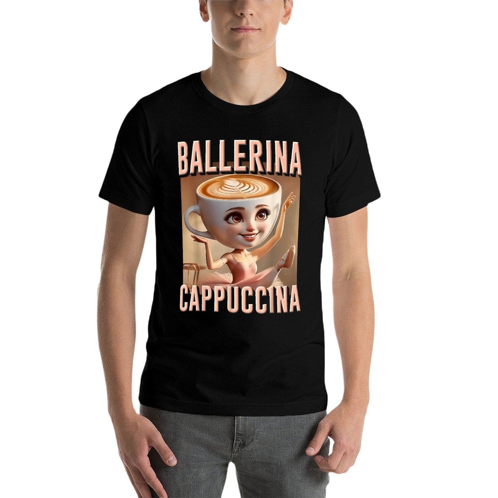 Ballerina Cappuccina AI Generate Character Italian Brainrot  Lightweight T-Shirt