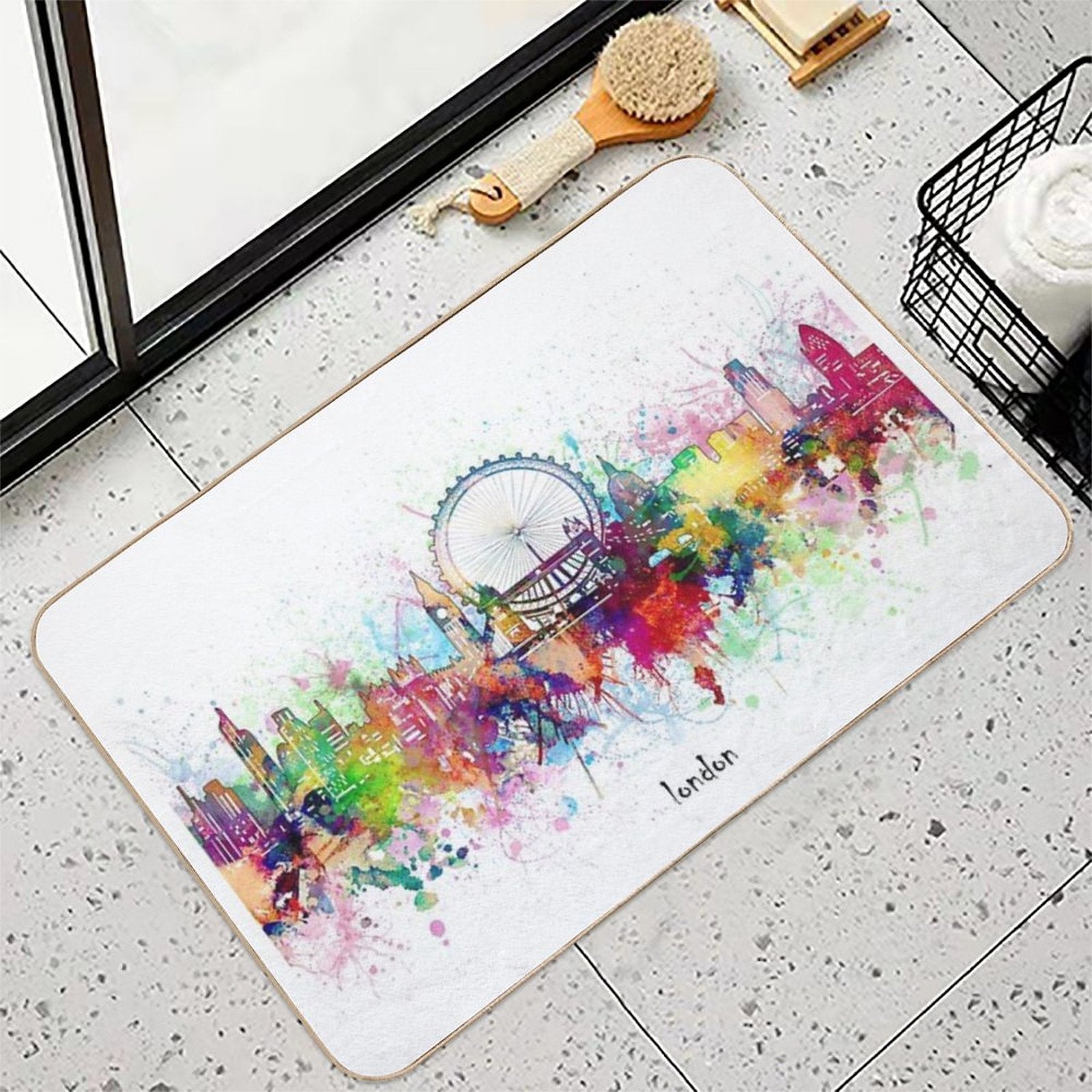 London Skyline  Anti-Trip Bath Mat