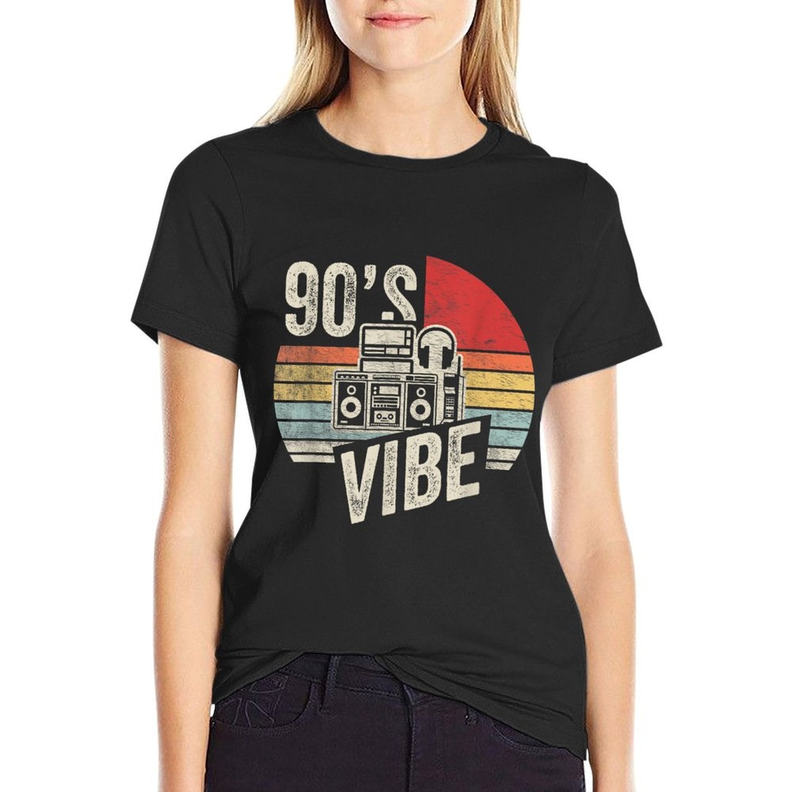 Vintage Retro Party Nineties 90s Vibe 1990s Music 90s  Easy-care T-Shirt