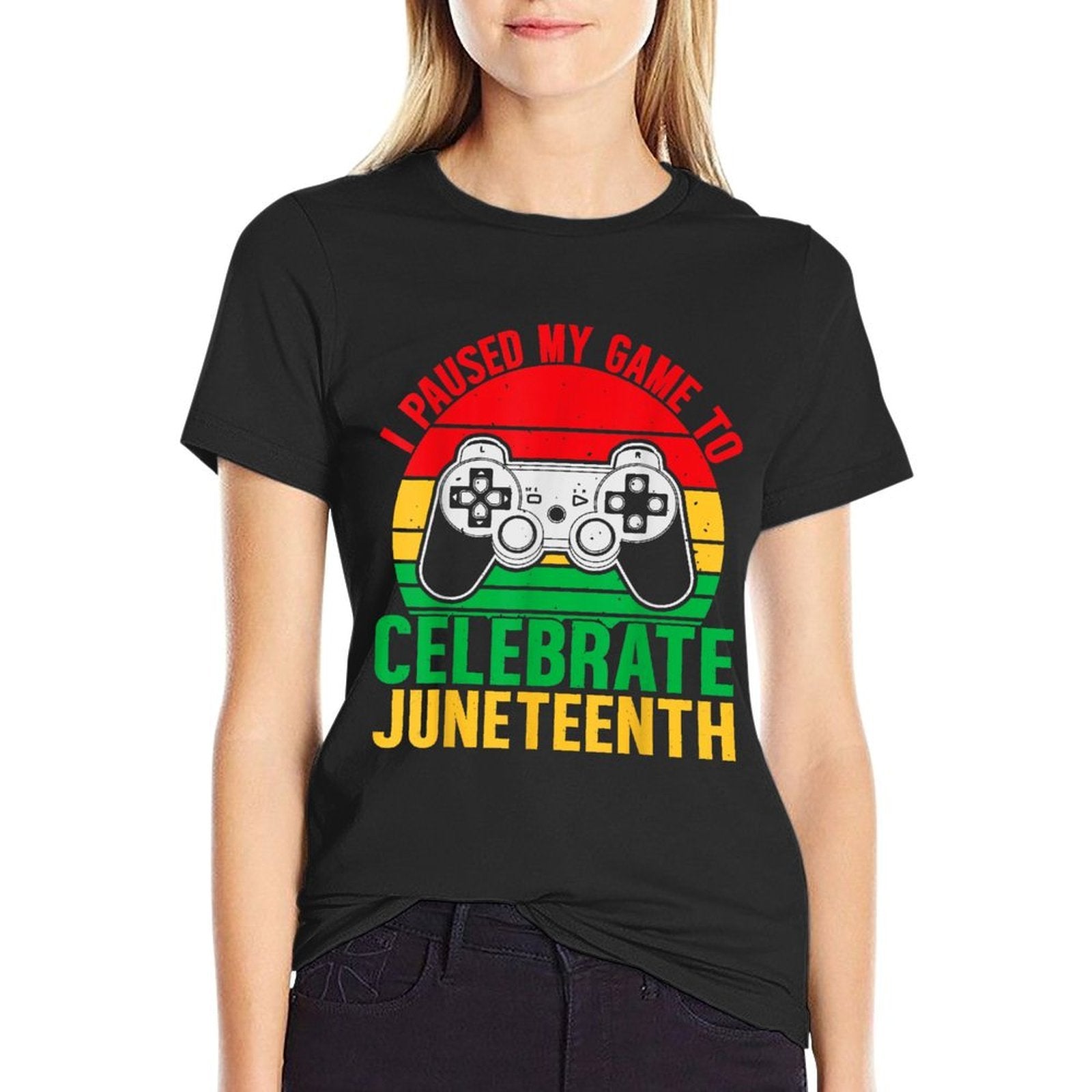 I Paused My Game To Celebrate Juneteenth Gamer Boys Kids  Breathable T-Shirt