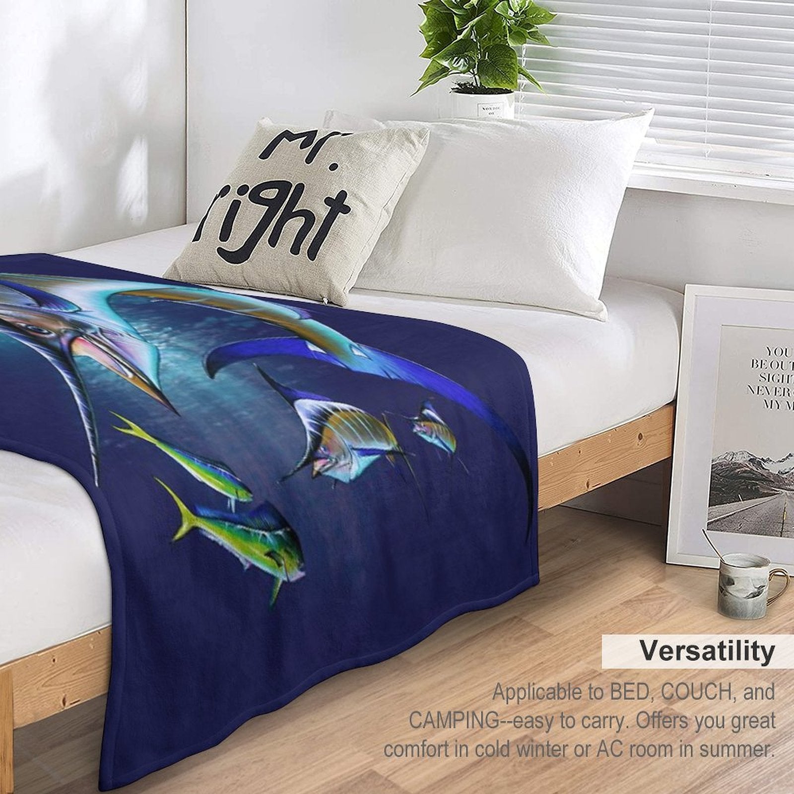Marlin And Mahi Mahi Premium Throw Blanket