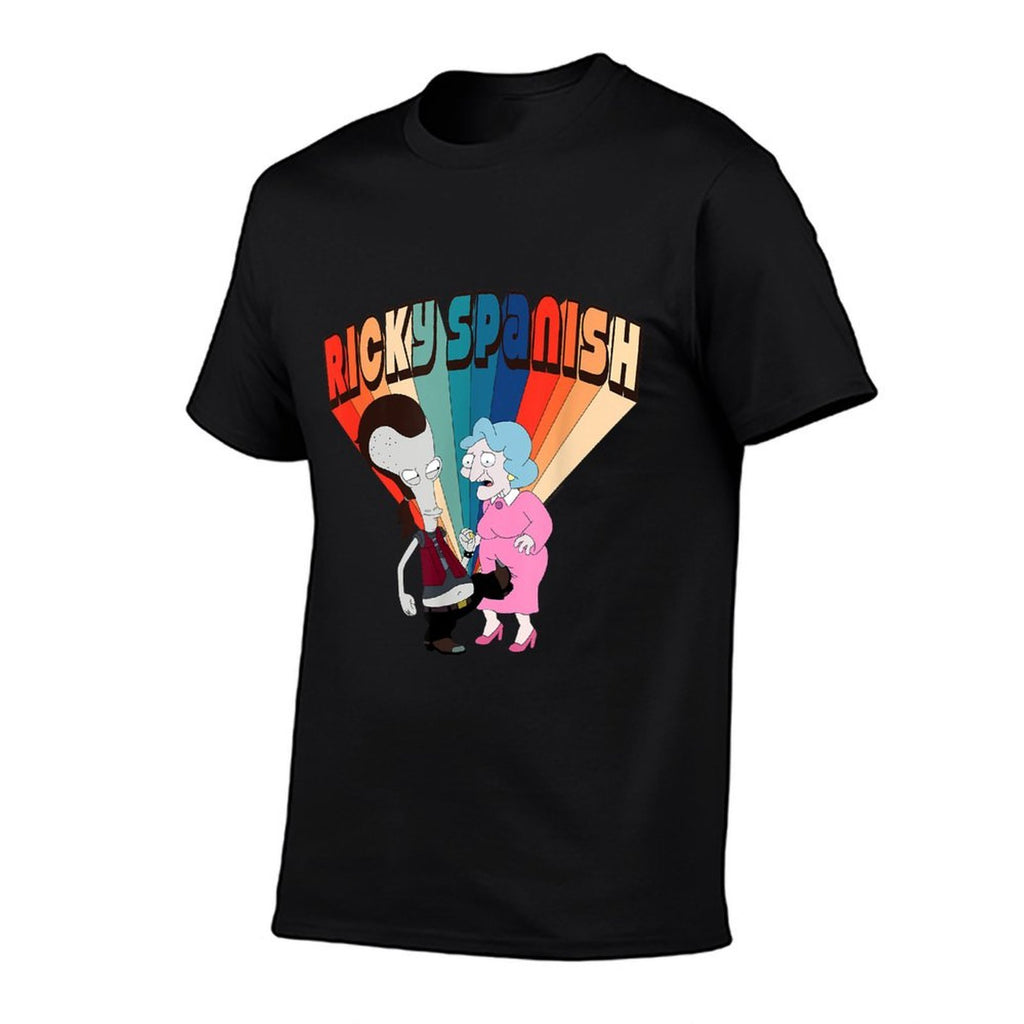 American Dad Ricky Spanish Rainbow Logo Cartoon  Vintage-inspired T-Shirt