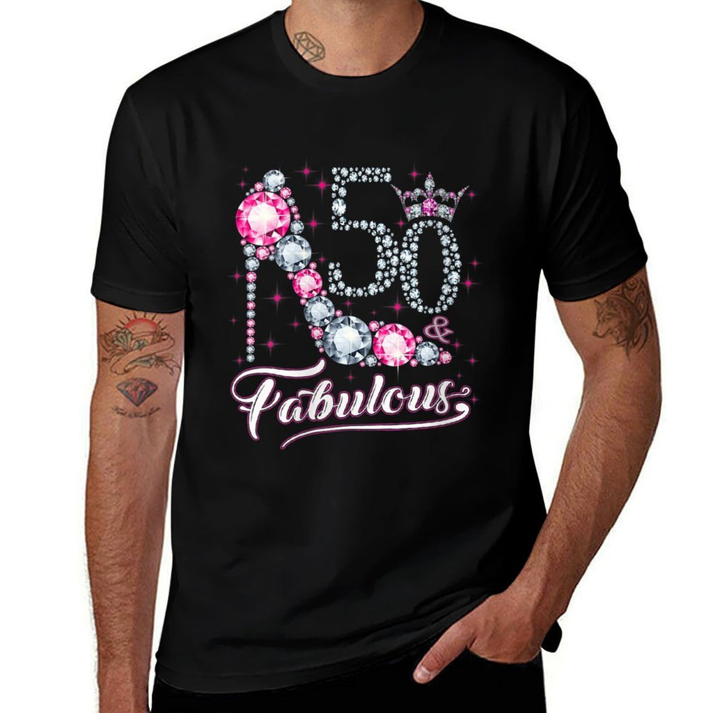 Womens 50 And & Fabulous 1970 50Th Birthday Gift For Womens  Fade-proof Color T-Shirt