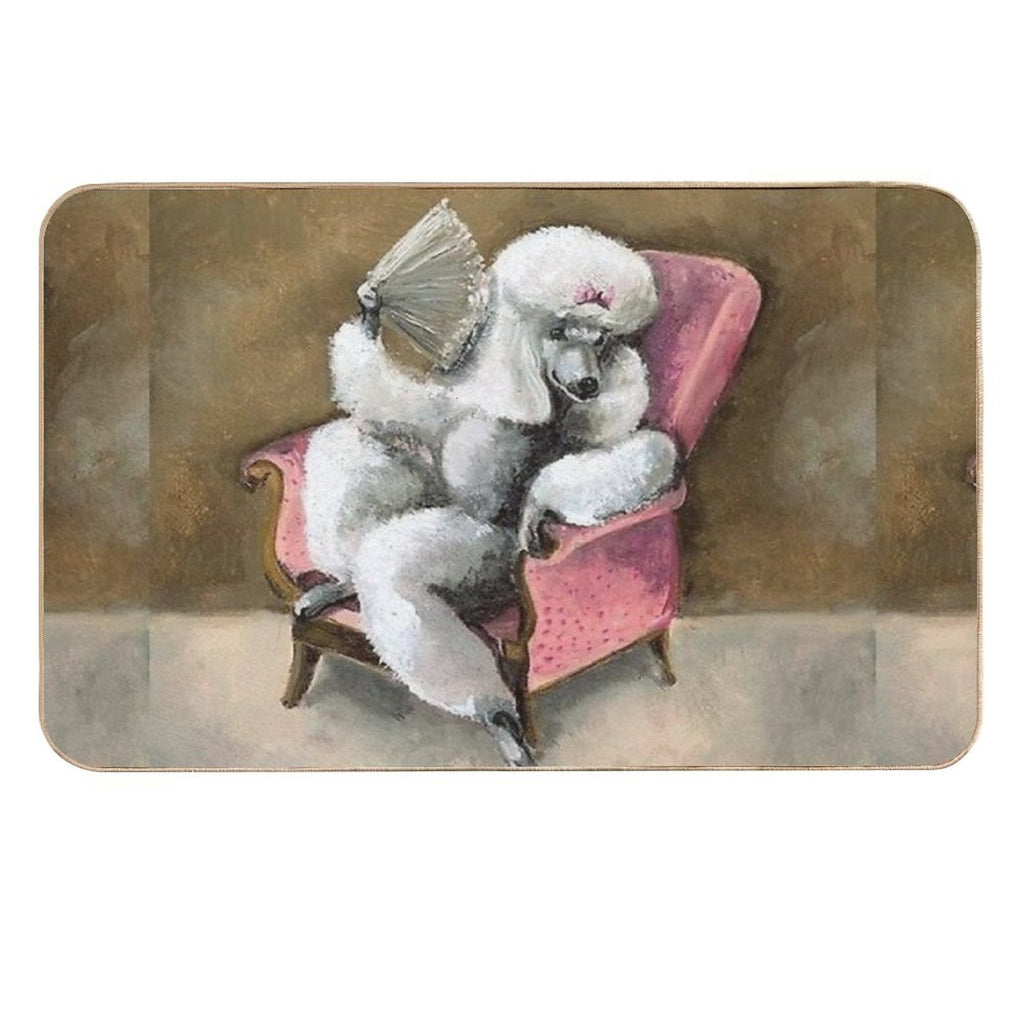 Poodle Cute Pet Dog Dogs Pets Puppy Art Caniche  High-Traffic Bath Mat