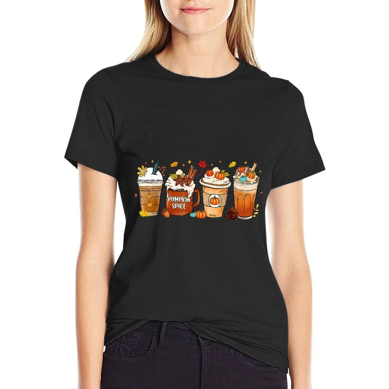 Pumpkin Spice Latte, Fall Coffee, Pumpkin Spice,Thanksgiving  Summer-ready Fabric T-Shirt