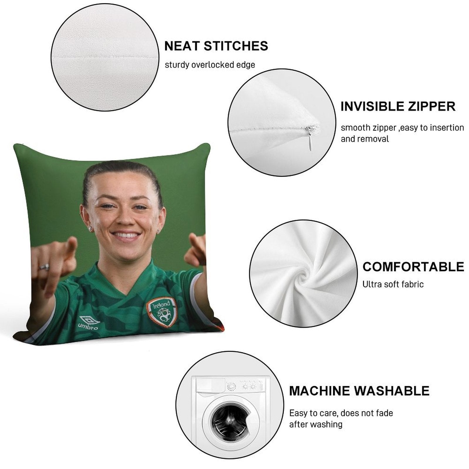 Katie McCabe Soft Warmth Comfort Throw Pillow
