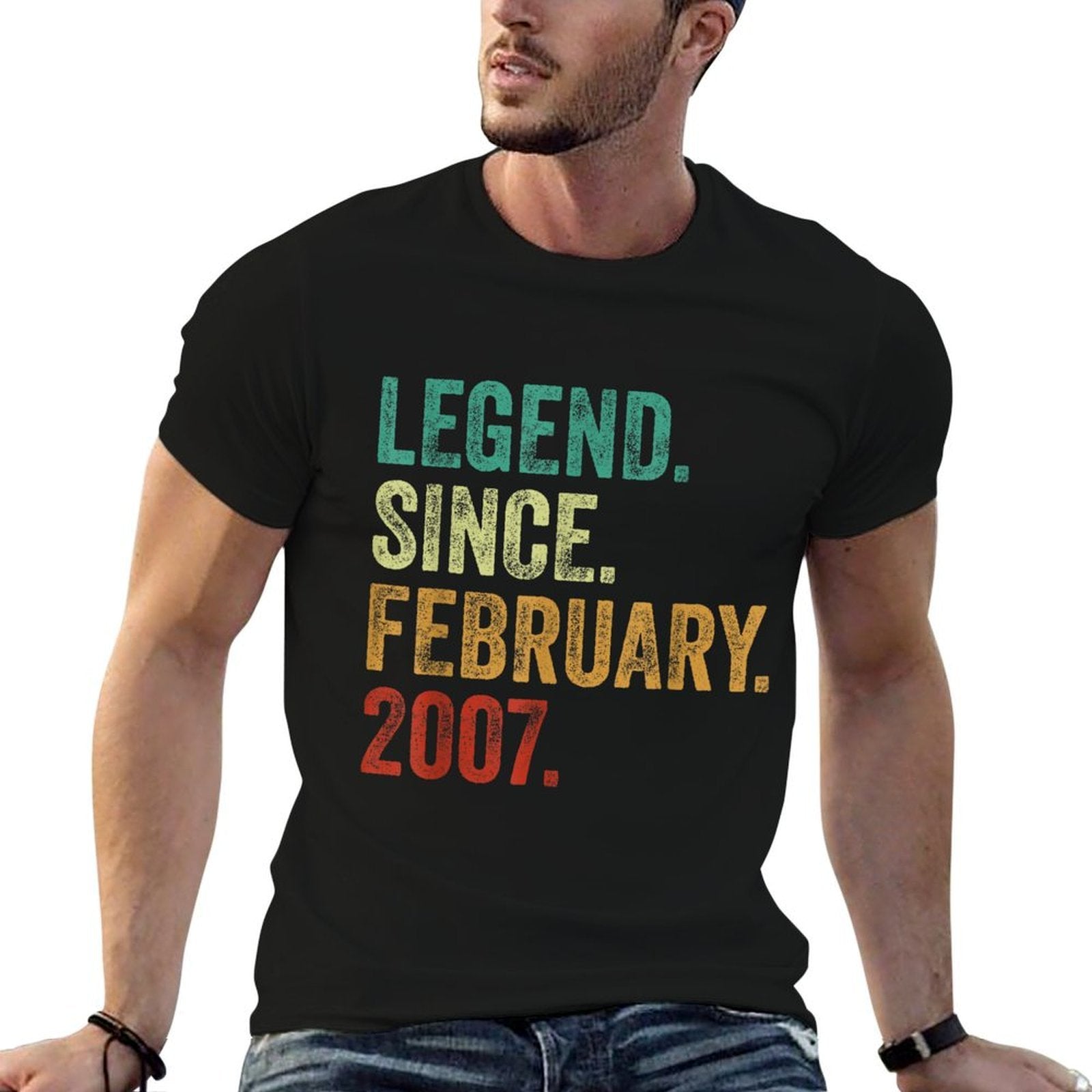 18 Years Old Legend Since February 2007 18th Birthday  Relaxed-fit T-Shirt