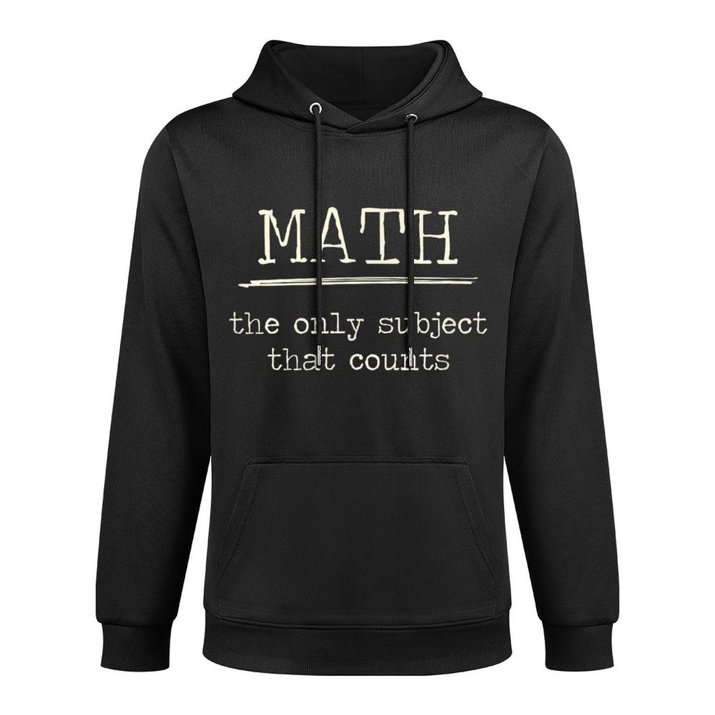 Math The Only Subject That Counts Math Pun Kangaroo Pocket Hoodie