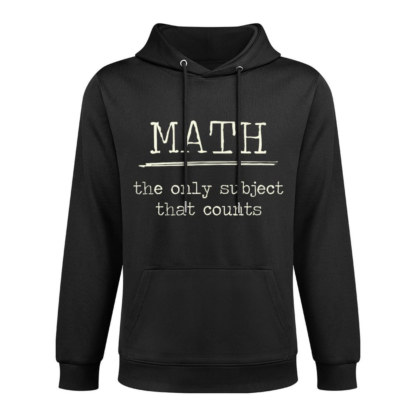 Math The Only Subject That Counts Math Pun Kangaroo Pocket Hoodie