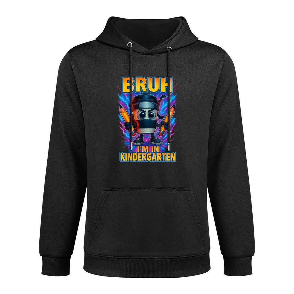Bruh Im In Kindergarten Italian Brainrot Back To School Boy Shrink-Resistant Hoodie