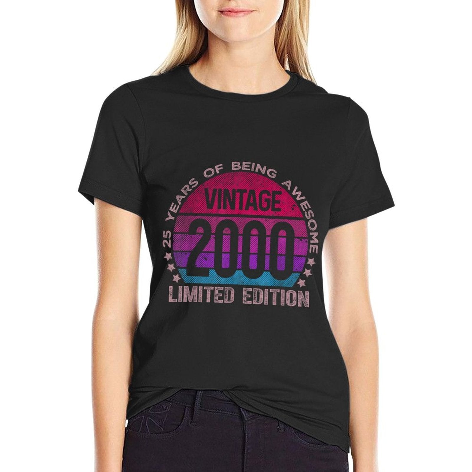 25 Year Old Gifts Limited Edition Vintage 25th Birthday Girl  Polyester Blend T-Shirt