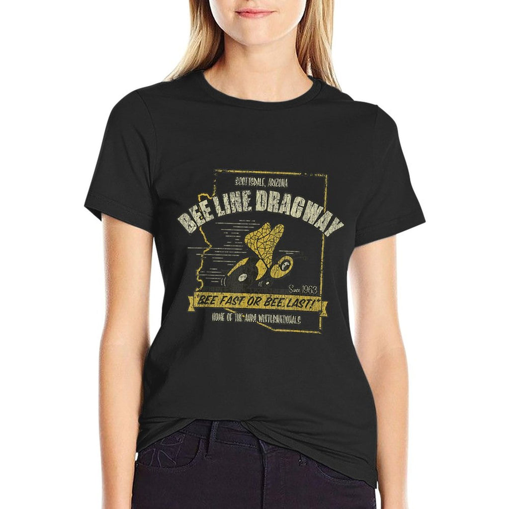 Vintage Bee Dragway Arizona Drag Racing Distressed  Cotton T-Shirt