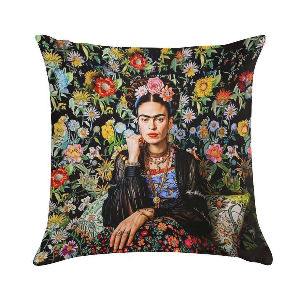 Frida Kahlo Flowers Soft Warmth Comfort Throw Pillow
