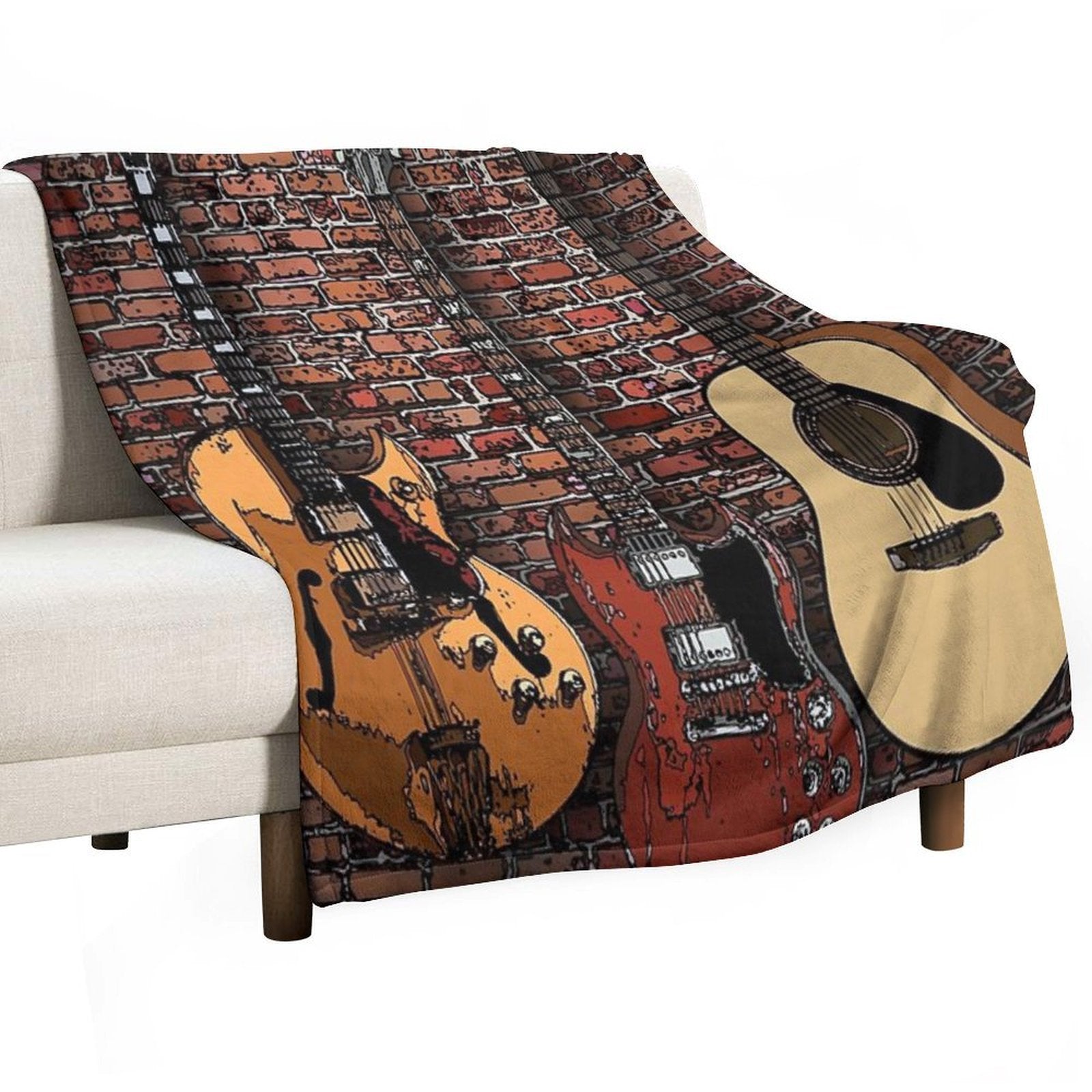 Three Guitars Comfort Throw Blanket