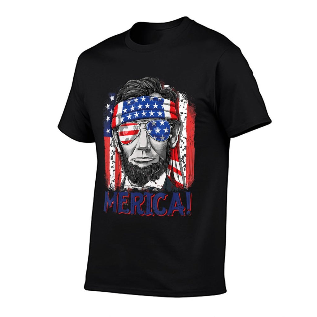 Abraham Lincoln 4th Of July Merica Men Women American  Versatile T-Shirt